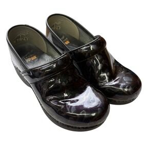 Dansko XP 2.0 Floral Patent Clogs Nursing Comfort Slip On Professional Shoes 39
